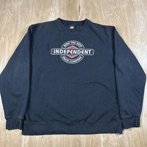 Independent Trucks Company Unisex Black Long Sleeve Pullover Sweatshirt Size L